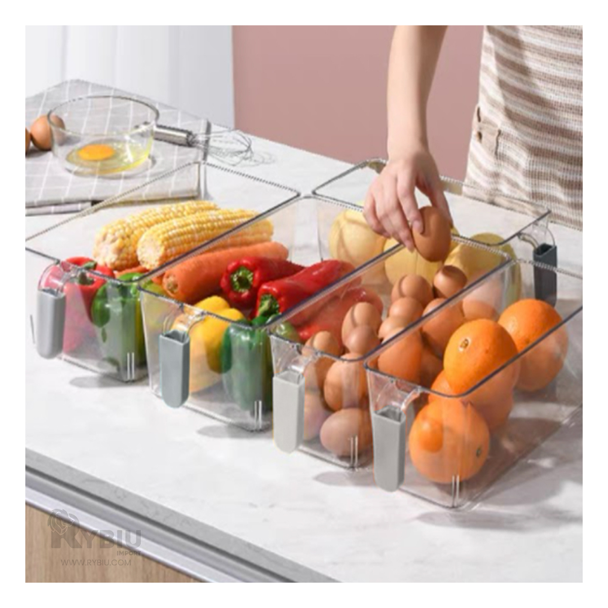 RECIPIENTE RYBIU CO30477 TRANSPARENTE TOMATES + PAPEL REGALO - 1
