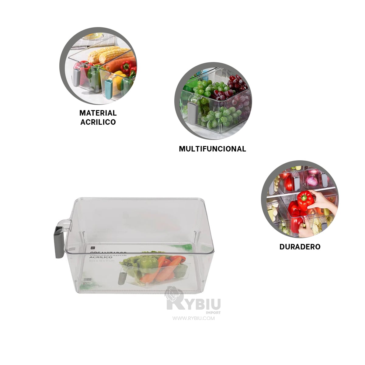 RECIPIENTE RYBIU CO30477 TRANSPARENTE TOMATES + PAPEL REGALO - 2