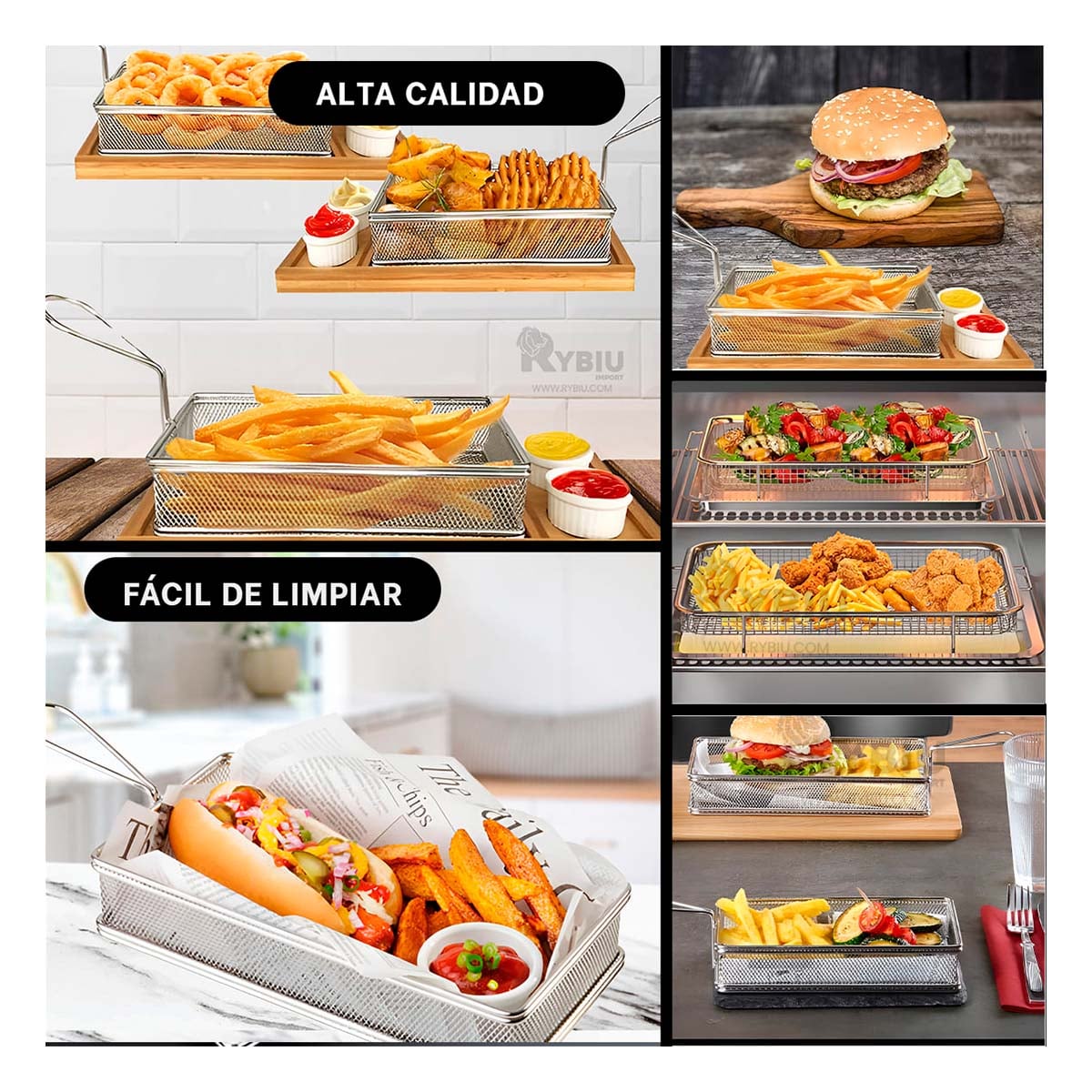 CESTO RYBIU 1106 PLATEADO CANASTO PRACTICO 25.5X13X7 CM + GIFT MINIAGENDA - 1