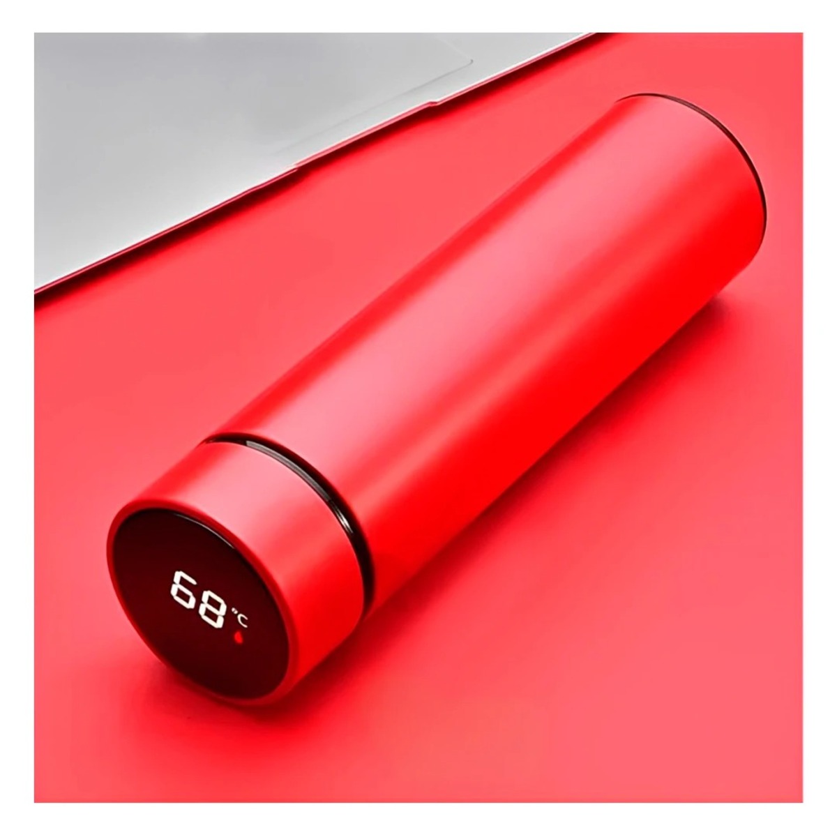TERMO RYBIU CO30487 ACERO INOXIDABLE COMODO VIAJES 500ML ROJO + PAPEL REGALO - 4