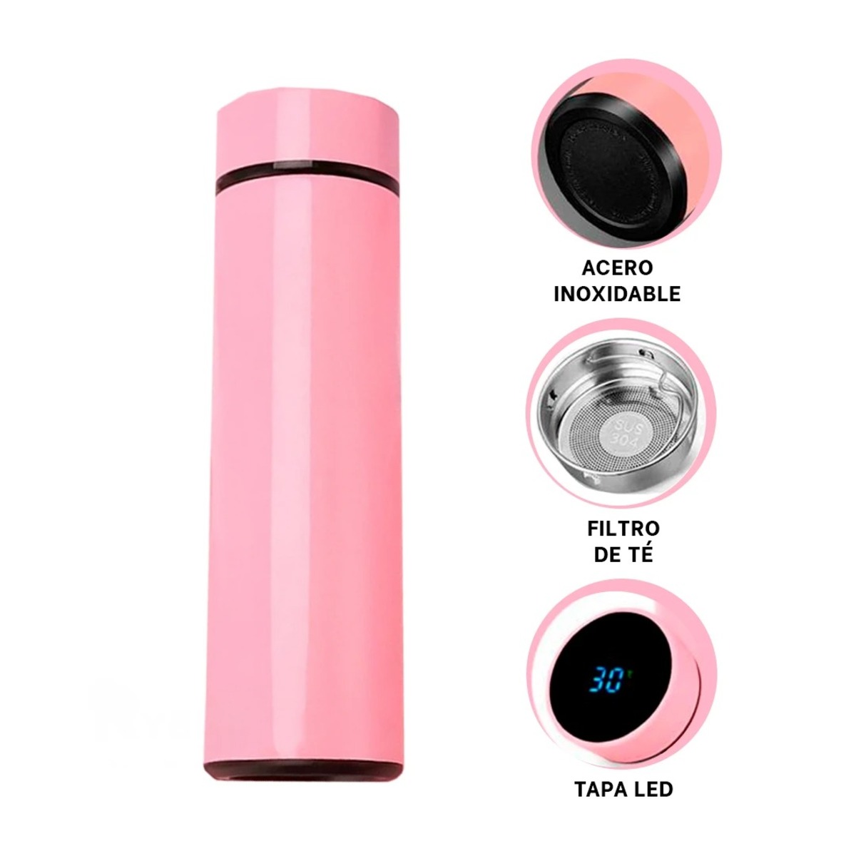 TOMATODO TERMICO CON FUNCION EN ROSADO Y+GIFT STICKERS - 3