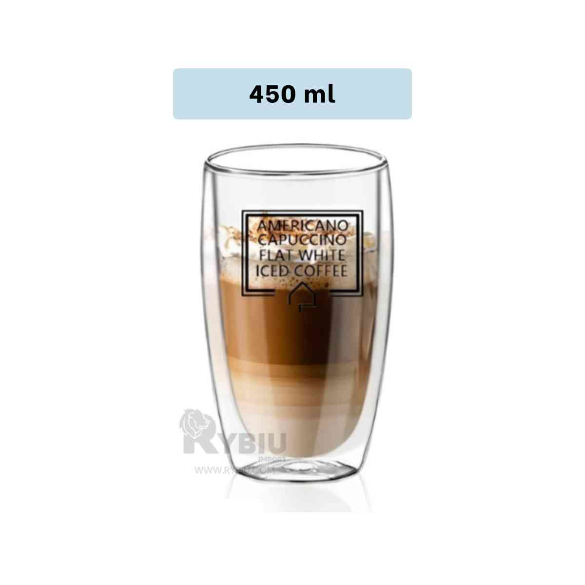 TAZA UTIL SIN ASA FRAPPUCINO 450ML RYBIU 557 +BANDERITAS ADHESIVAS - 5