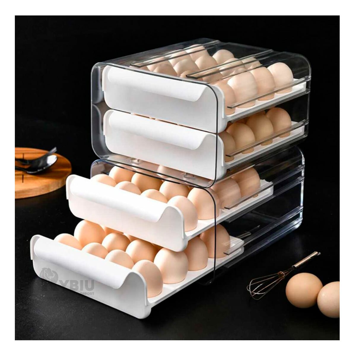 ORGANIZADOR RYBIU CO30437 BLANCO BANDEJA DOBLE + PAPEL REGALO - 1