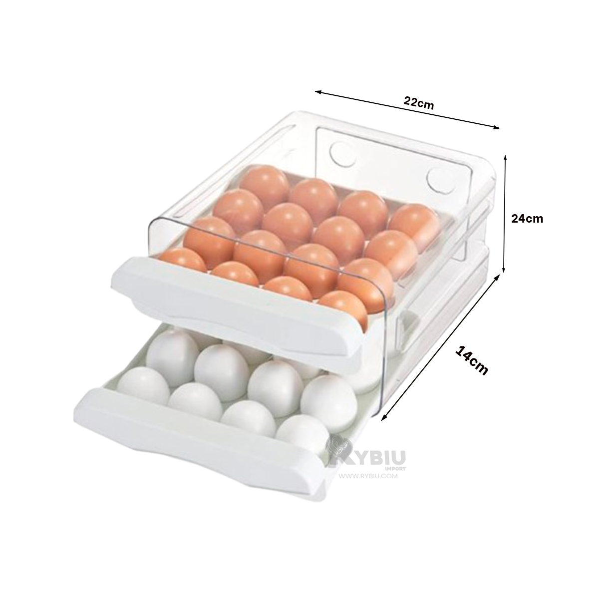 ORGANIZADOR RYBIU CO30437 BLANCO BANDEJA DOBLE + PAPEL REGALO - 5