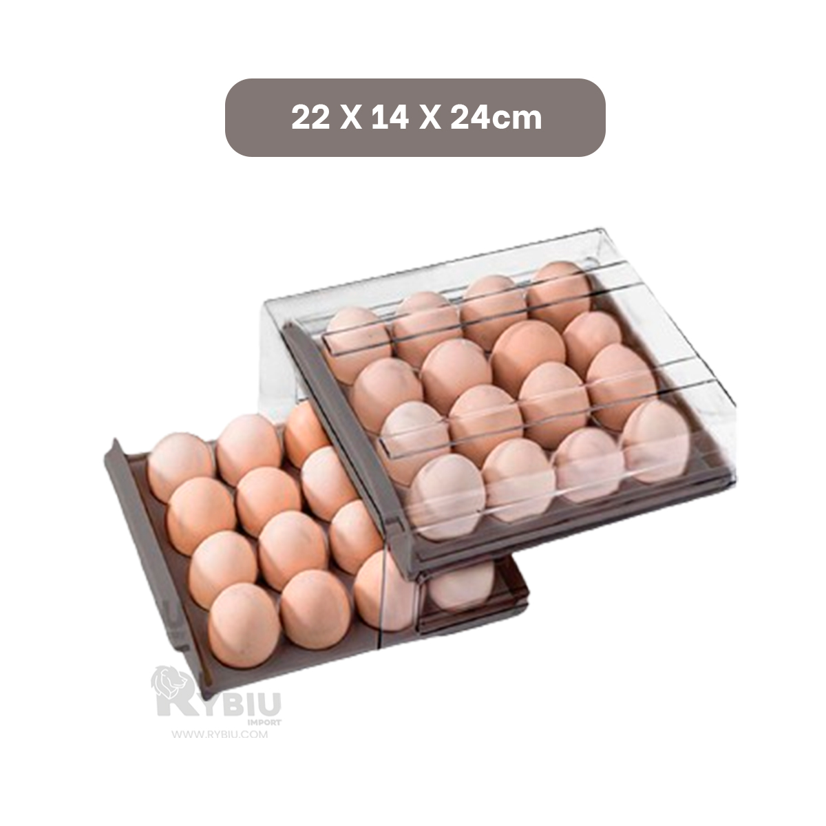 REPISA RYBIU CO30437 PLATEADO ELEGANTE CON DIVISIONES PLOMO + GIFT STICKERS - 5