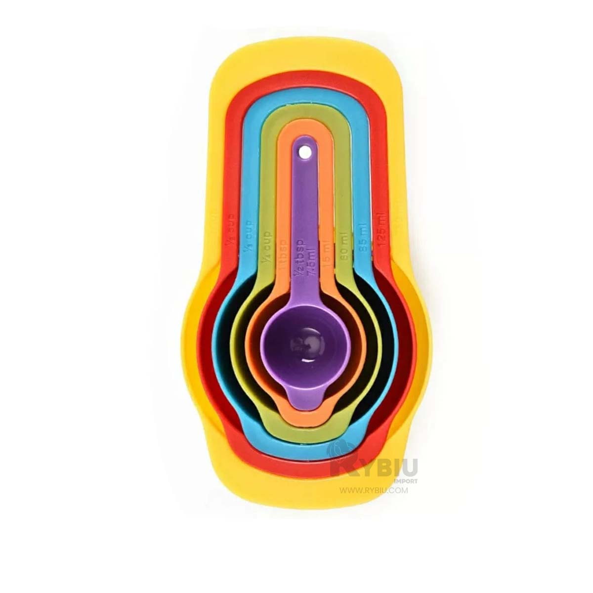 TAZA MEDIDORA RYBIU CO30170 MULTICOLOR CONJUNTO UTIL TAZAS + REGALO LIGAS PEINAR - 1