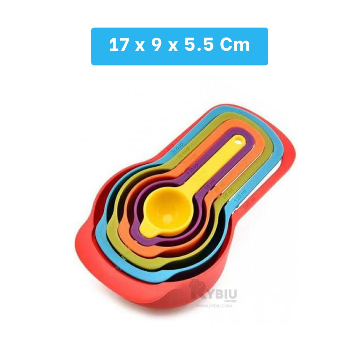 TAZA MEDIDORA RYBIU CO30170 MULTICOLOR KIT MEDIDORES + ENVOLTORIO REGALO - 5