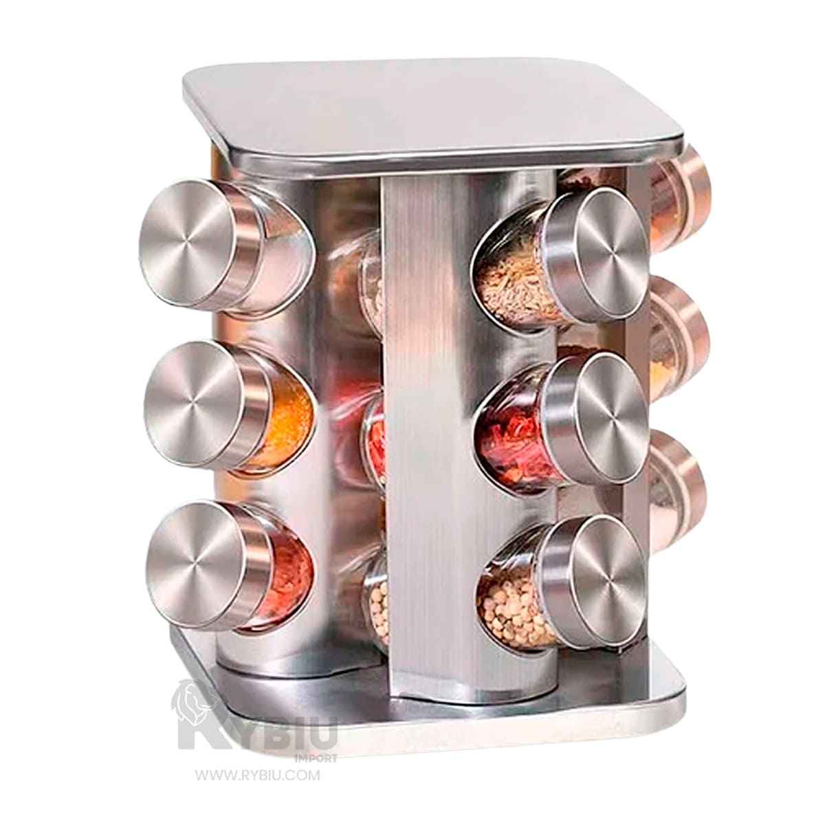 CONTENEDOR RYBIU CO30372 GRIS ORGANIZADOR CONDIMENTOS + ENVOLTORIO REGALO - 3
