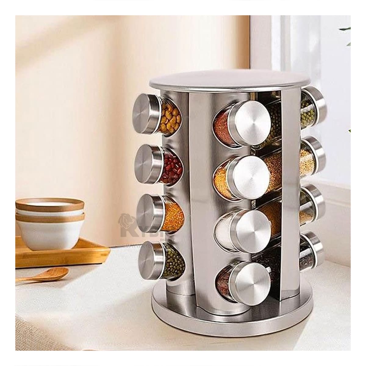 CONTENEDOR RYBIU CO30371 ESPECIERO AMPLIO FORMA CIRCULAR + REGALO LIGAS PEINAR - 2