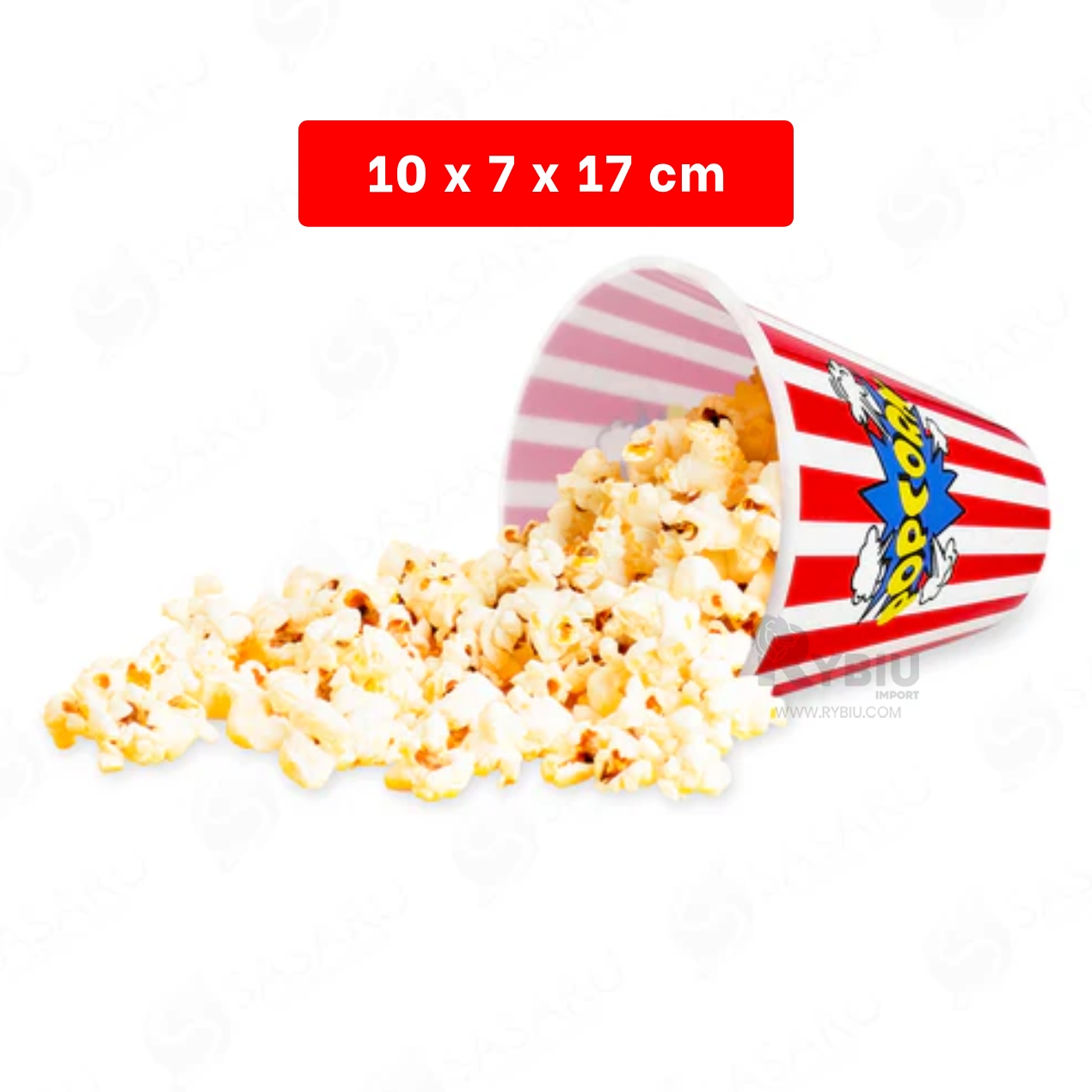 CONTENEDOR RYBIU CO30381 ROJO BALDE FORMA CONO + ENVOLTORIO REGALO - 5