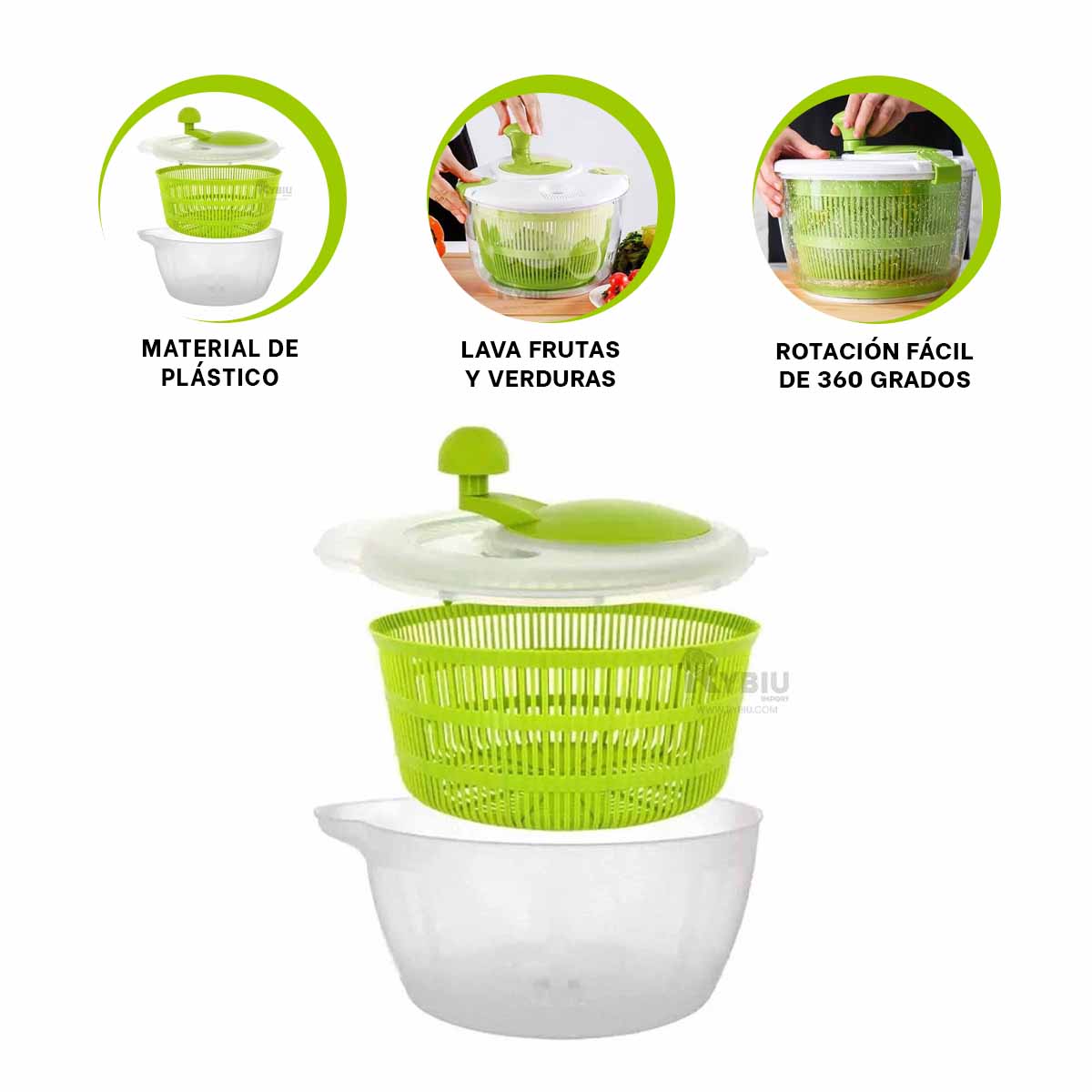 SET ESCURRIDOR RYBIU CO32443 VERDE CARNES PRACTICO + PAPEL REGALO - 3