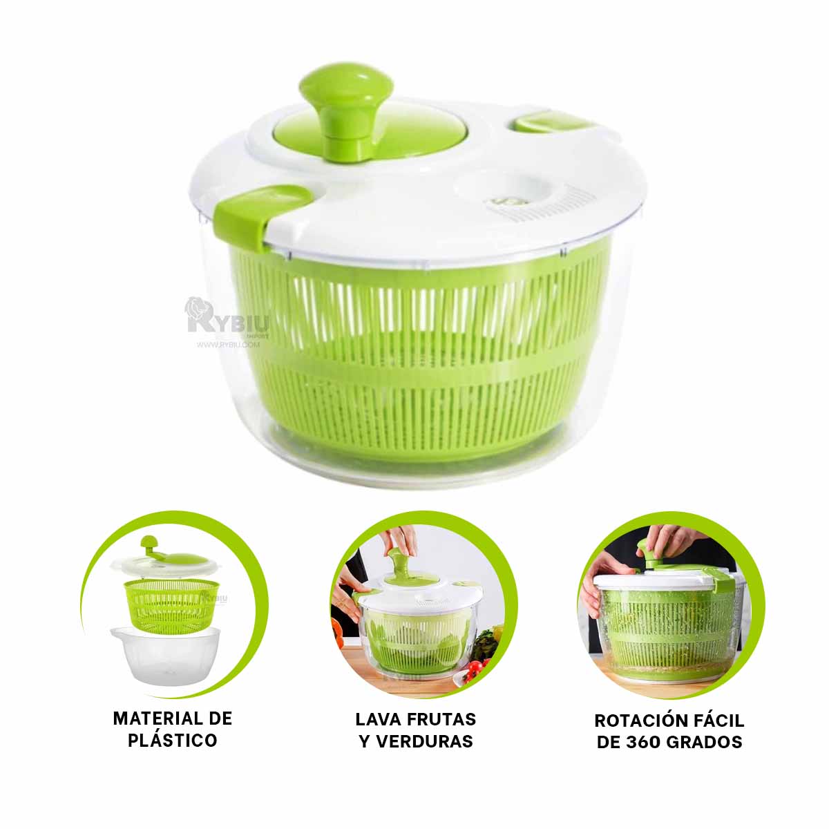 SET ESCURRIDOR RYBIU CO32443 VERDE CARNES PRACTICO + PAPEL REGALO - 4