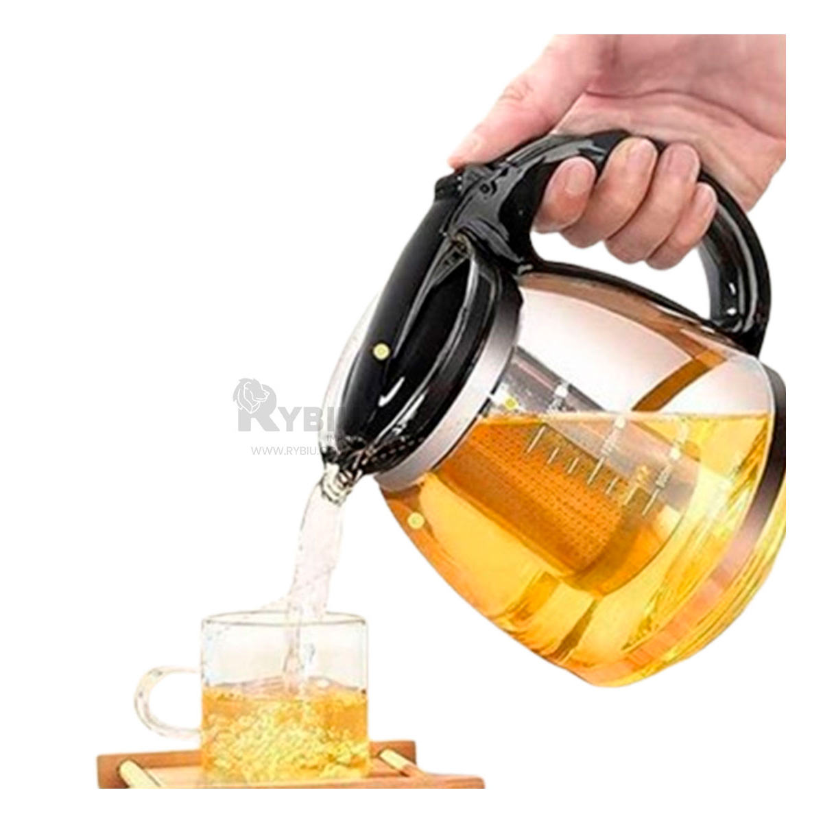 JARRA RYBIU CO30489 NEGRO 1500 ML SOFISTICADA INFUSION + REGALO STICKERS - 1