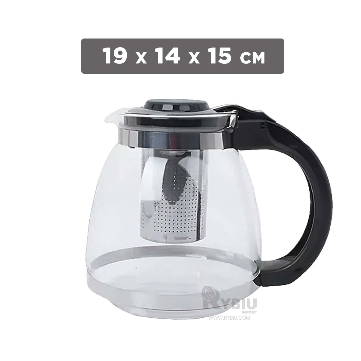 JARRA RYBIU CO30489 NEGRO 1500 ML SOFISTICADA INFUSION + REGALO STICKERS - 5