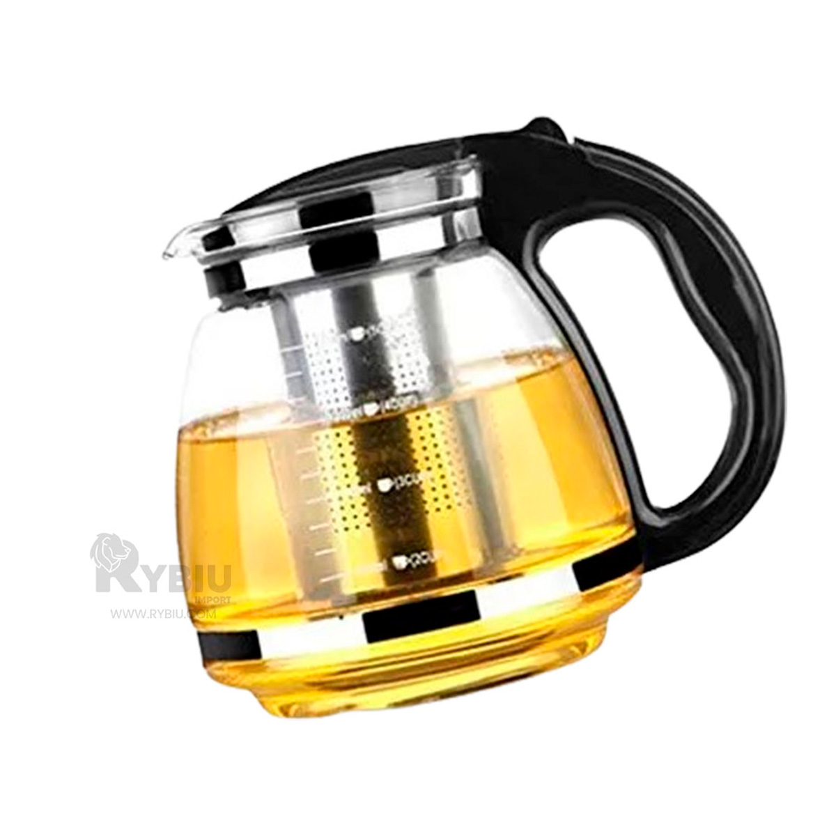 INFUSOR RYBIU CO30489 NEGRO 1500 ML UTIL VIDRIO + BANDERITAS ADHESIVAS - 1