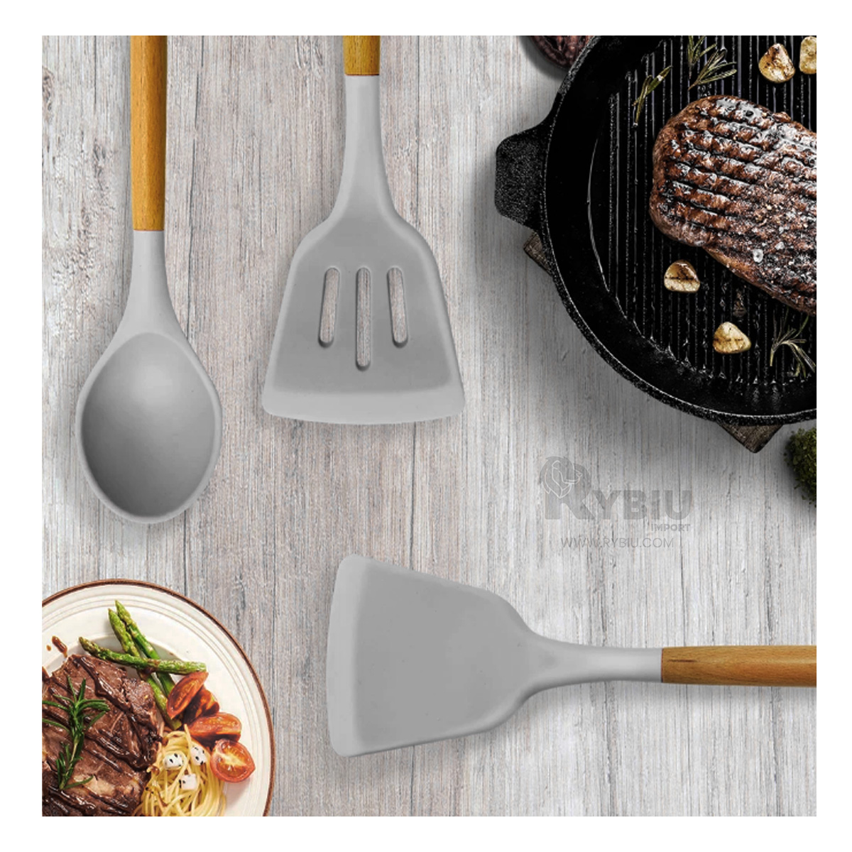 UTENSILIOS RYBIU SOFISTICADOS GRIS + GIFT STICKERS CO30456 - 3