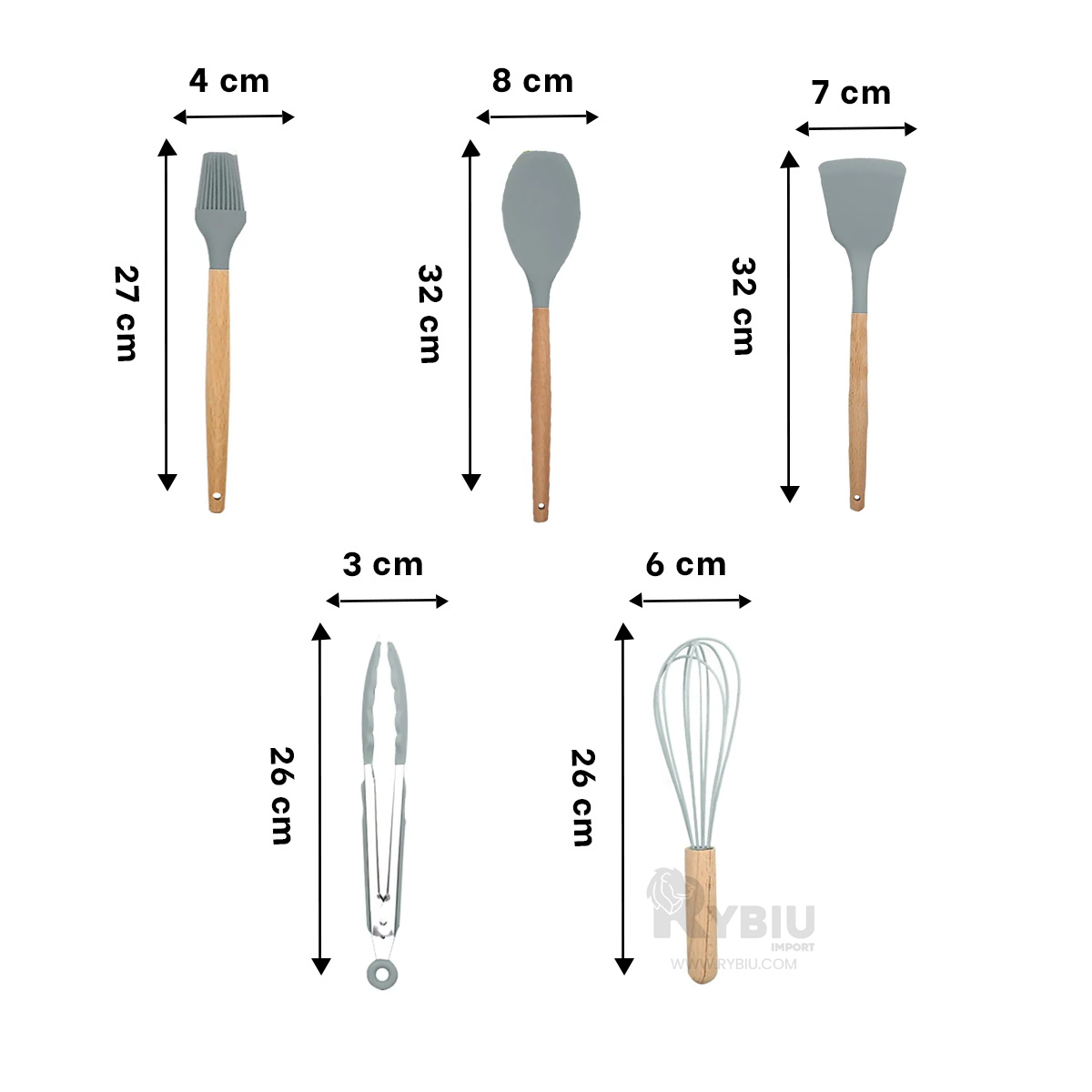 UTENSILIOS RYBIU SOFISTICADOS GRIS + GIFT STICKERS CO30456 - 5
