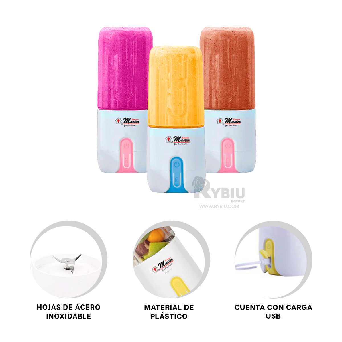 LICUADORA RYBIU CO29783 VERSATIL COLOR BLANCO + PAPEL REGALO - 1