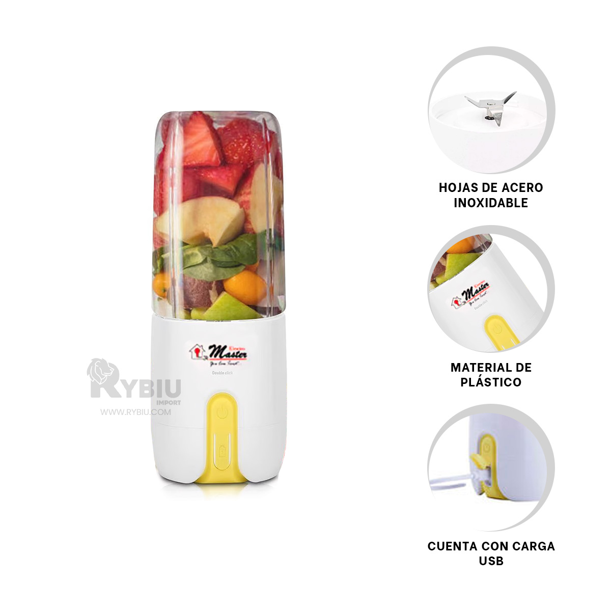 LICUADORA RYBIU CO29783 VERSATIL COLOR BLANCO + PAPEL REGALO - 3