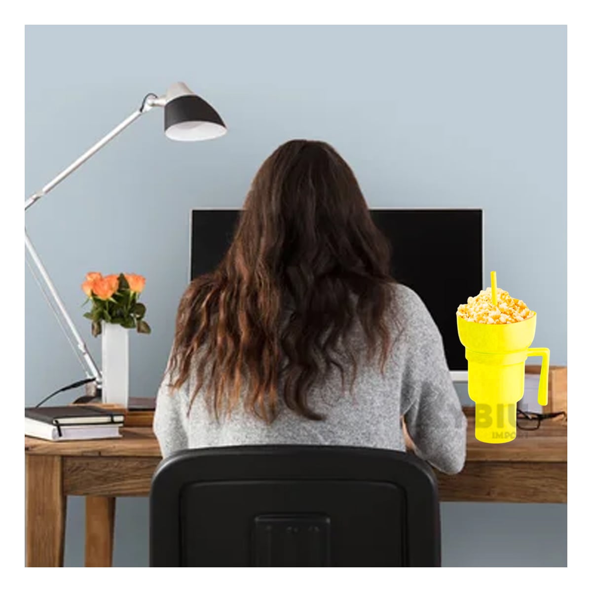 TAZA EXOTICA RYBIU CO29759 AMARILLO +REGALO LIGAS PARA PEINAR - 3