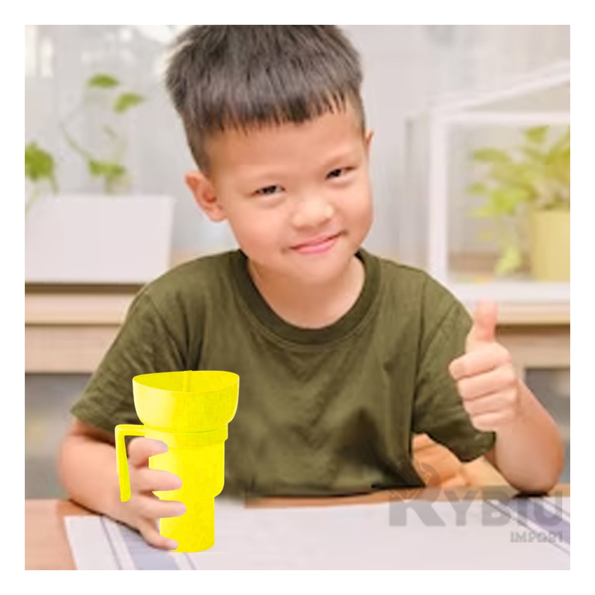 TAZA EXOTICA RYBIU CO29759 AMARILLO +REGALO LIGAS PARA PEINAR - 4