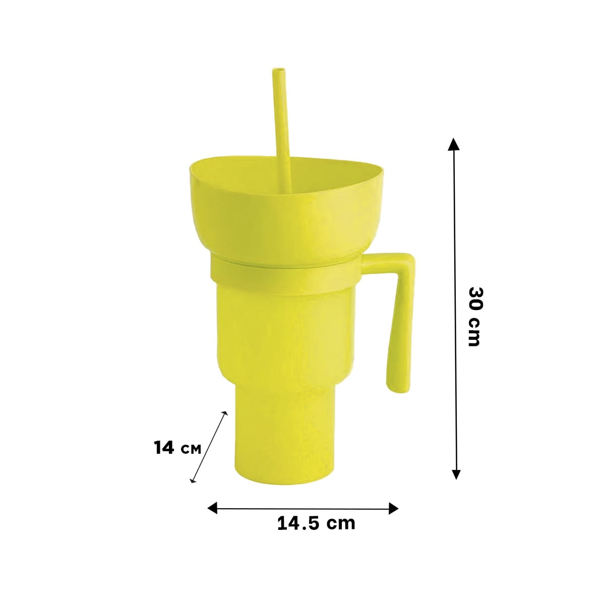 TAZA EXOTICA RYBIU CO29759 AMARILLO +REGALO LIGAS PARA PEINAR - 5