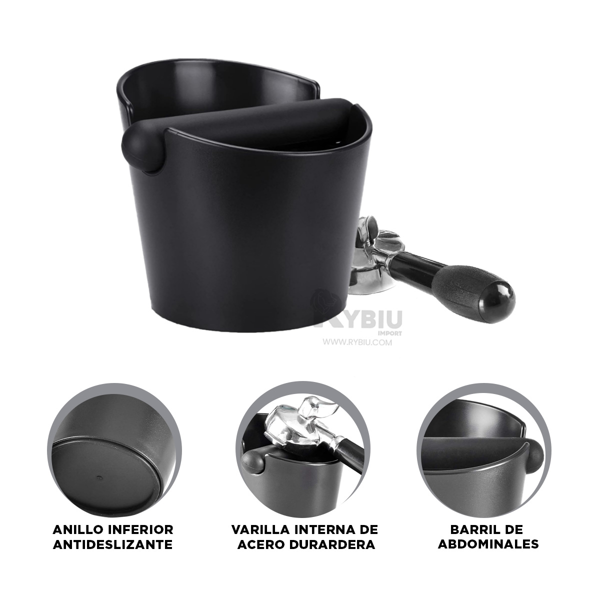 ENVASE RYBIU CO32437 PRACTICO CON VARILLA INTERNA EN NEGRO + GIFT STICKERS - 1