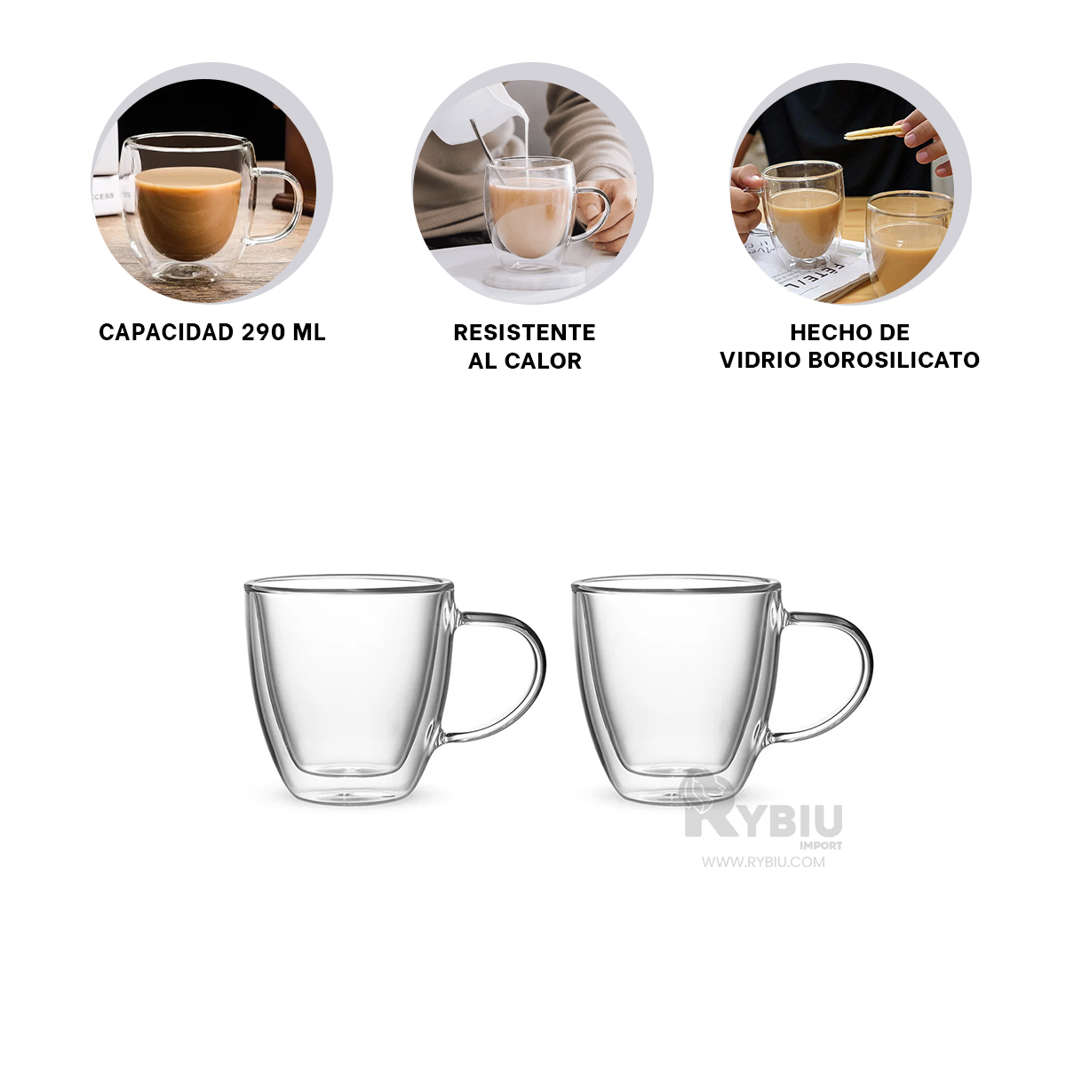 TAZON RYBIU DE 2 CAPAS TRANSPARENTE + GIFT STICKERS 592 - 2