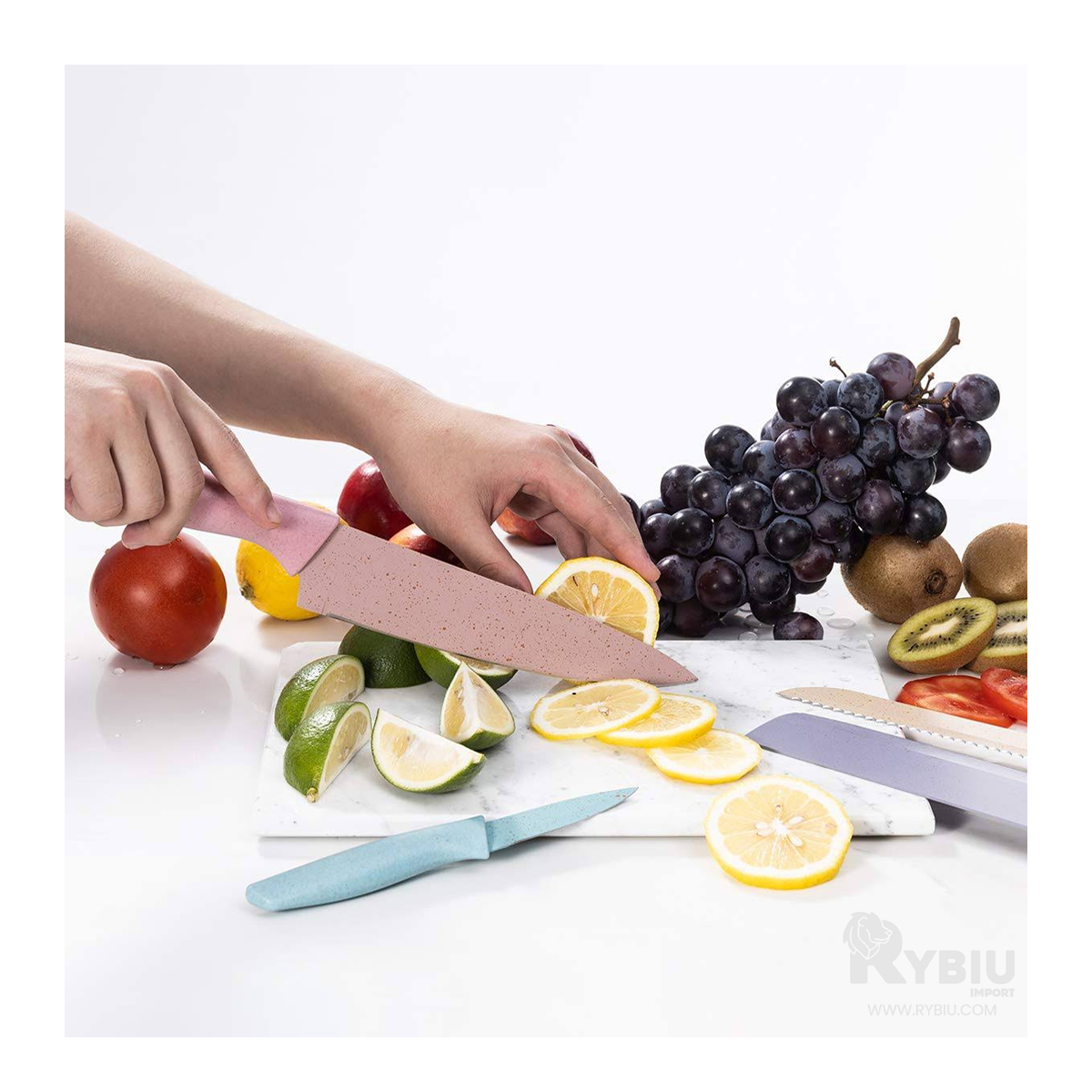 KIT RYBIU INNOVADOR Y UTIL COCINA MULTICOLOR + GIFT STICKERS CO30464 MÁRMOL 6 PIEZAS - 3