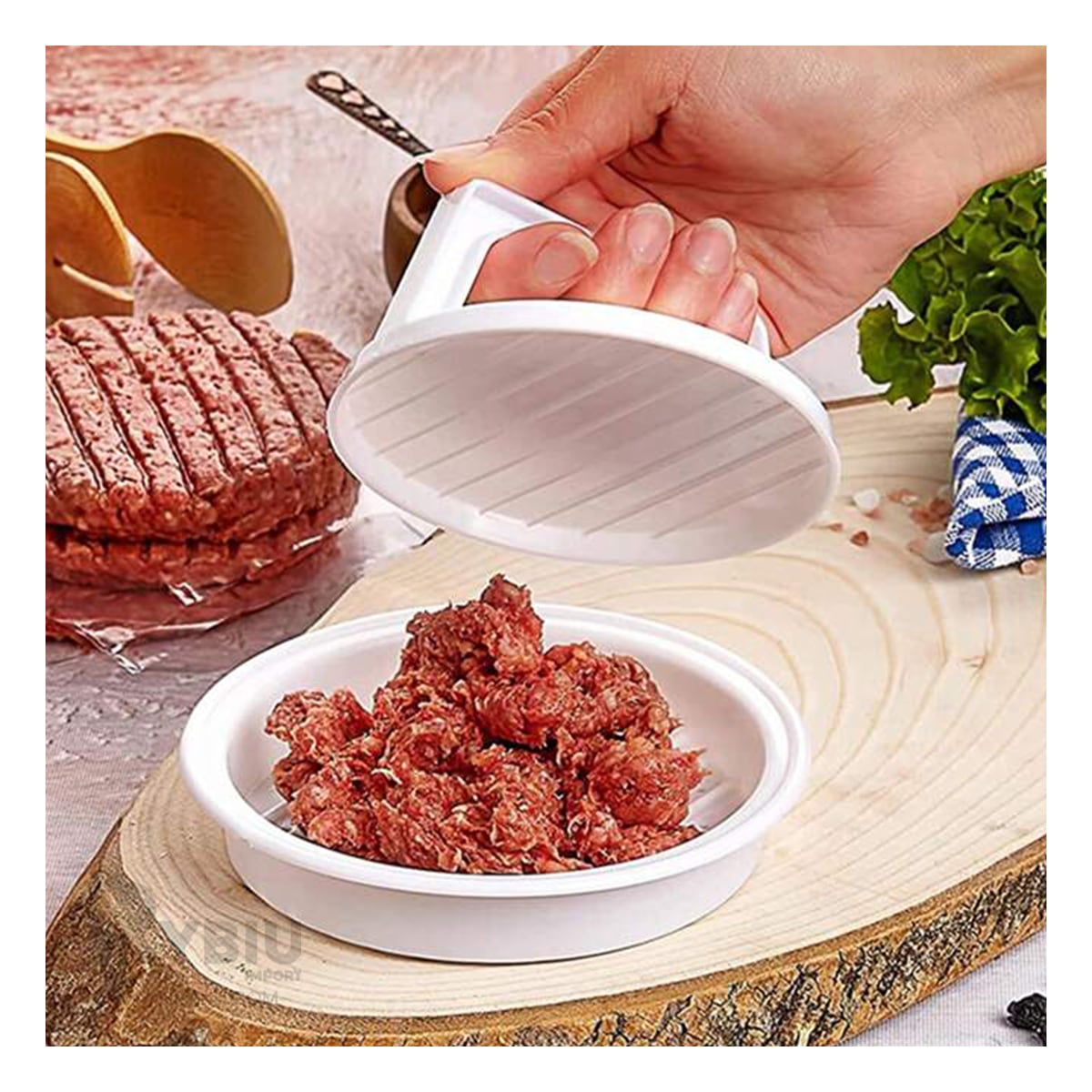 SET MOLDE RYBIU CO30434 BLANCO PRACTICO COCINA 13.1CM + PAPEL REGALO - 1