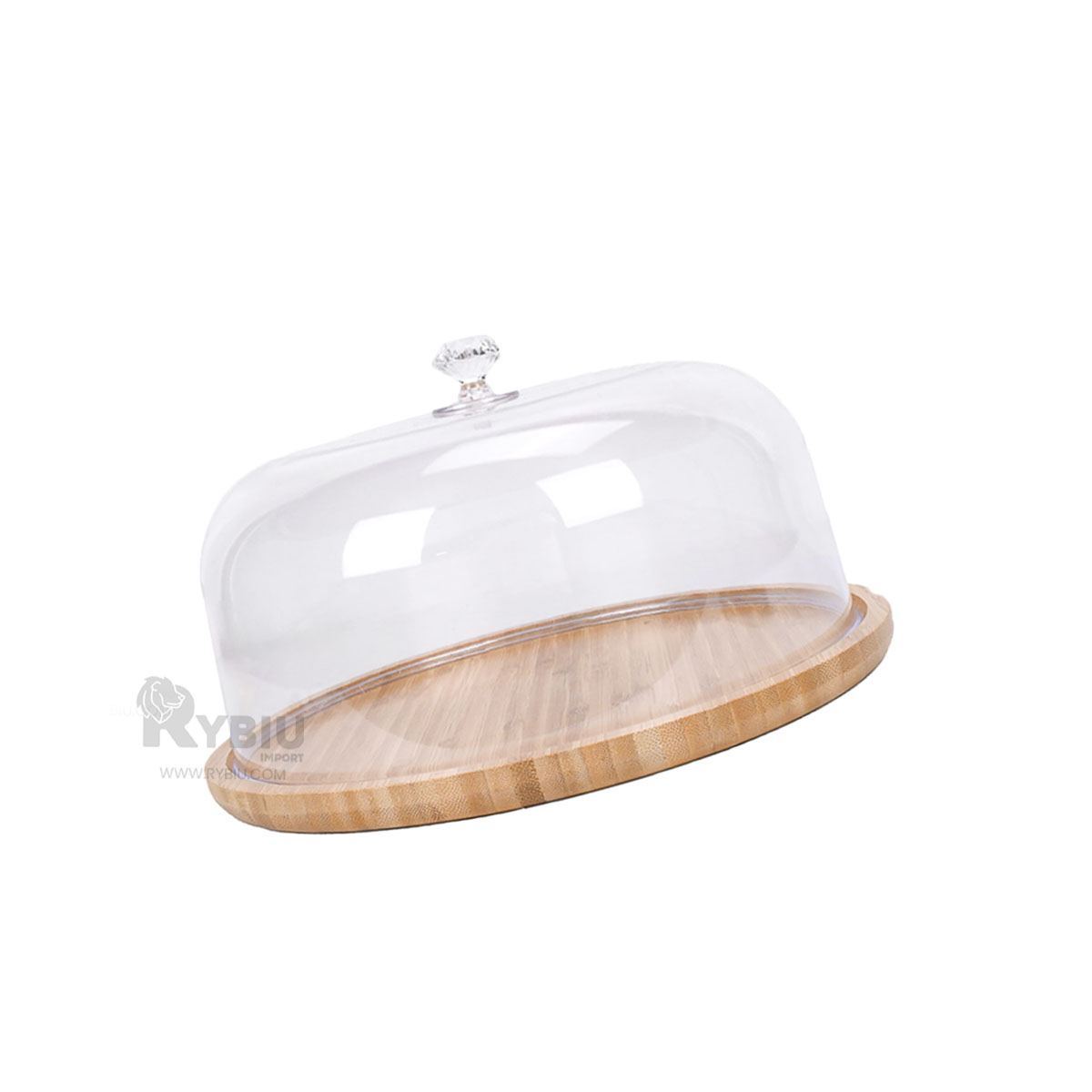 BASE RYBIU CO32299 TRANSPARENTE POSTRES 25CM + ENVOLTORIO REGALO - 1