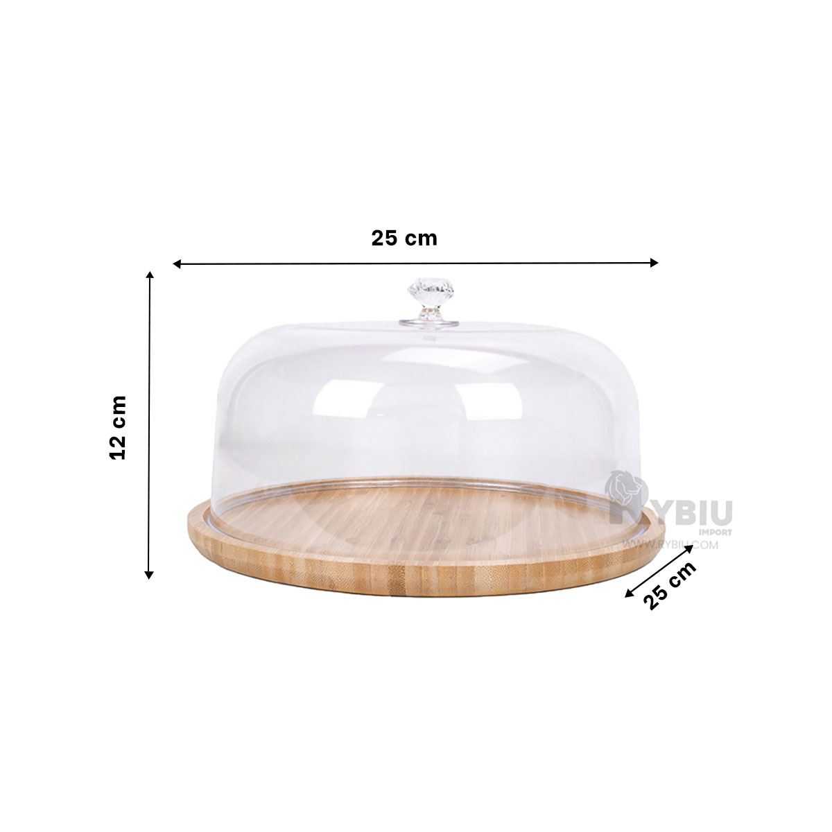 BASE RYBIU CO32299 TRANSPARENTE MANJARES DULCES 25CM + GIFT STICKERS - 5
