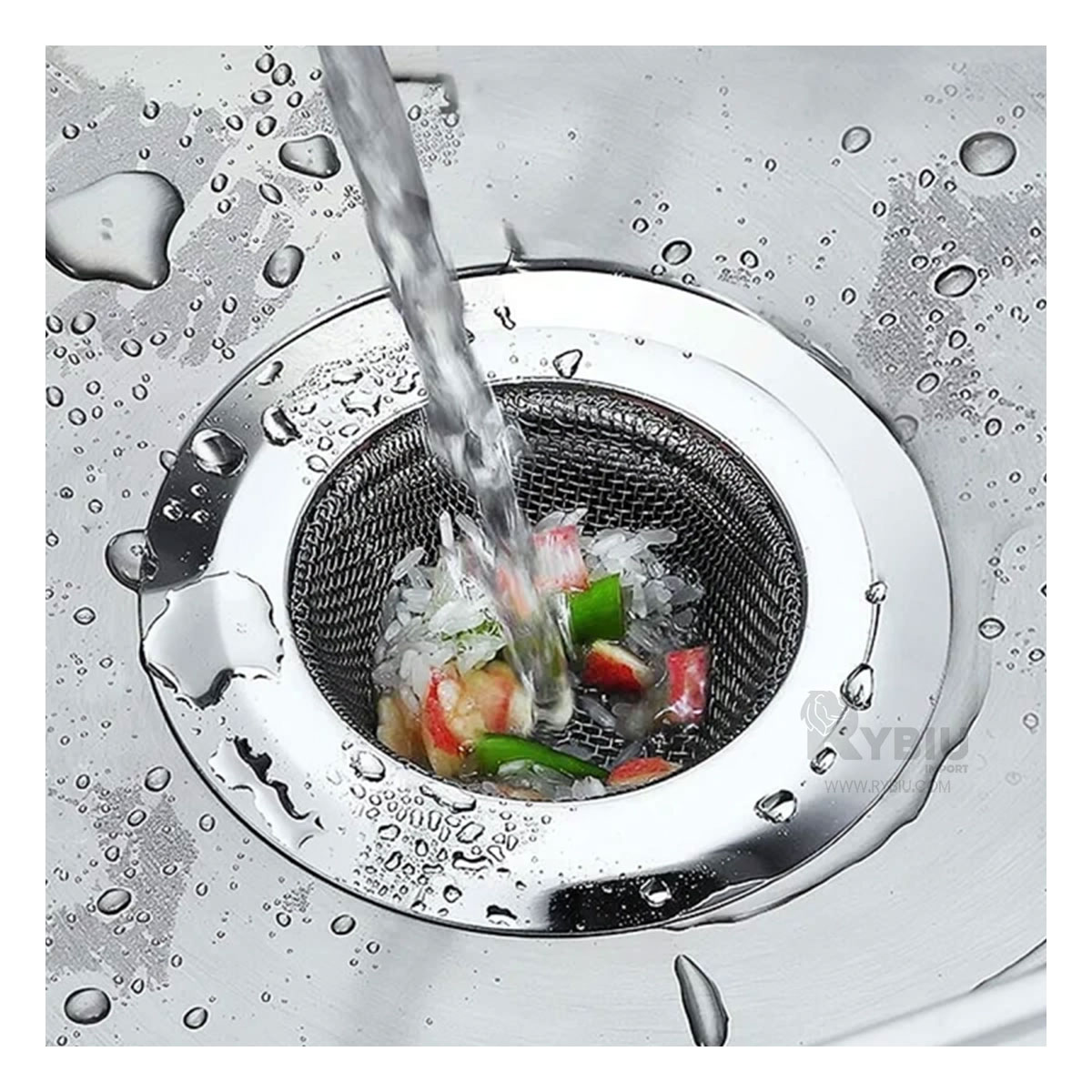 SEPARADOR RYBIU CO32270 PLATEADO FILTRADOR VERSATIL 9 CM + ENVOLTORIO REGALO - 1