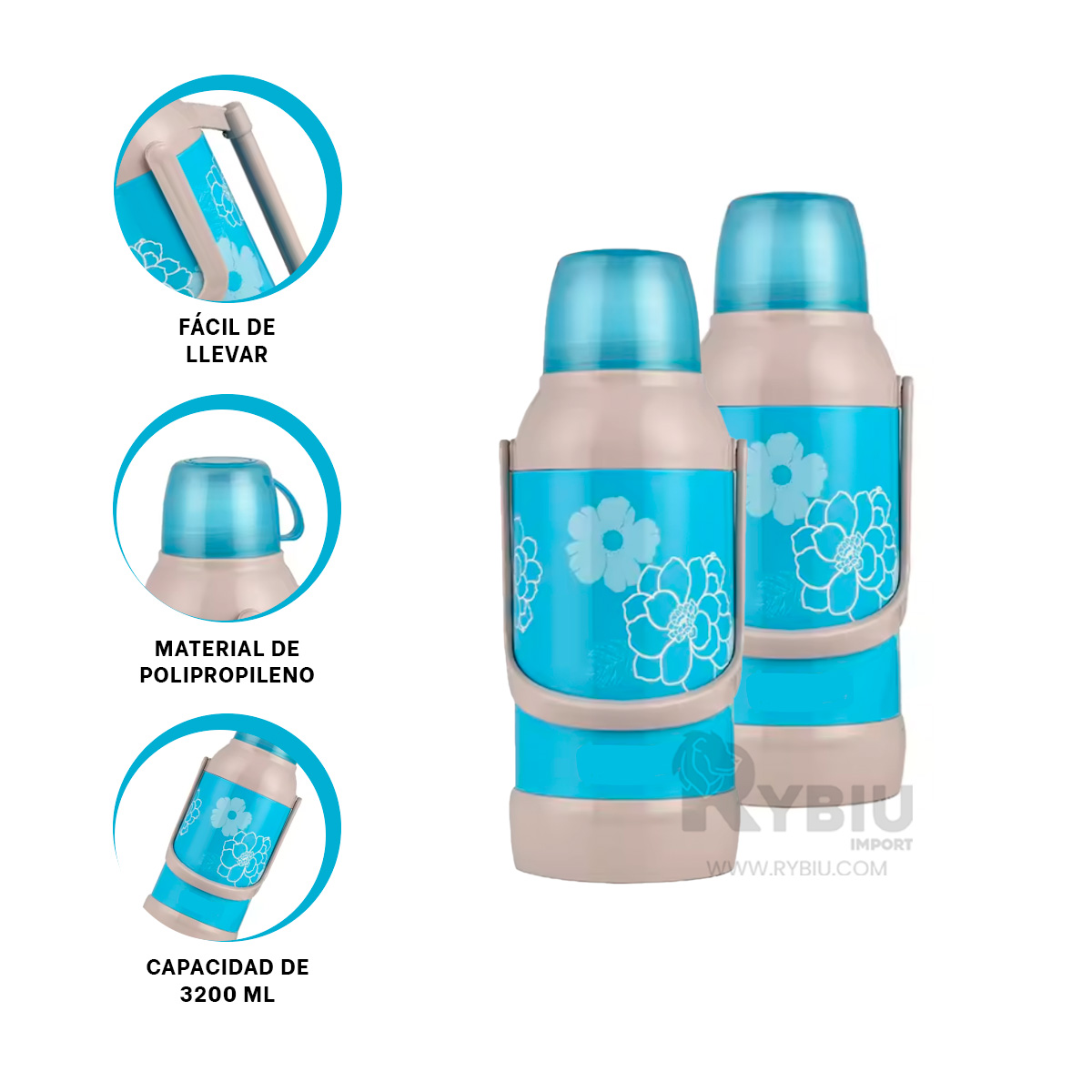 TERMA ALMACENERA EN 3200ML CELESTE Y+BANDERITAS ADHESIVAS - 4