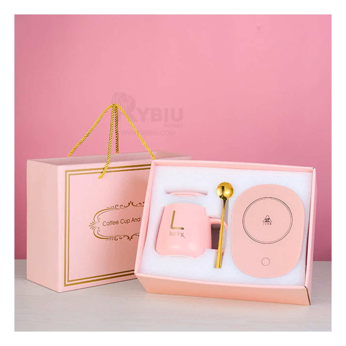 PACK RYBIU CO30461 CALEFACTOR CON CANTARO EN ROSADO+ GIFT MINIAGENDA - 3