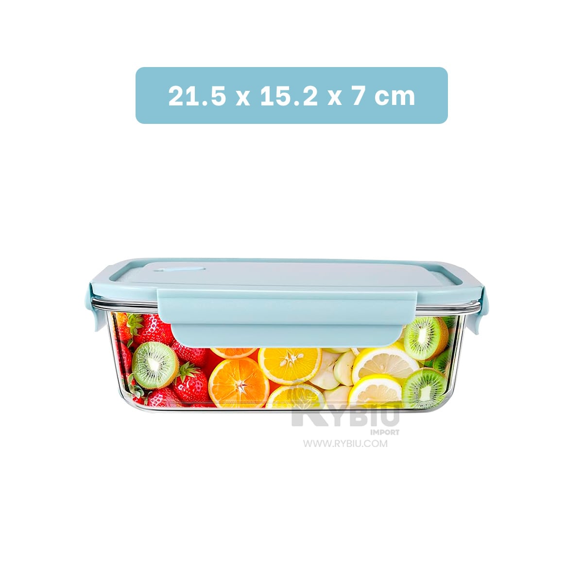 ENVASE DE SELLADO UTIL 1040ML RYBIU CO32520 VIDRIO CELESTE +REGALO AGENDITA - 5