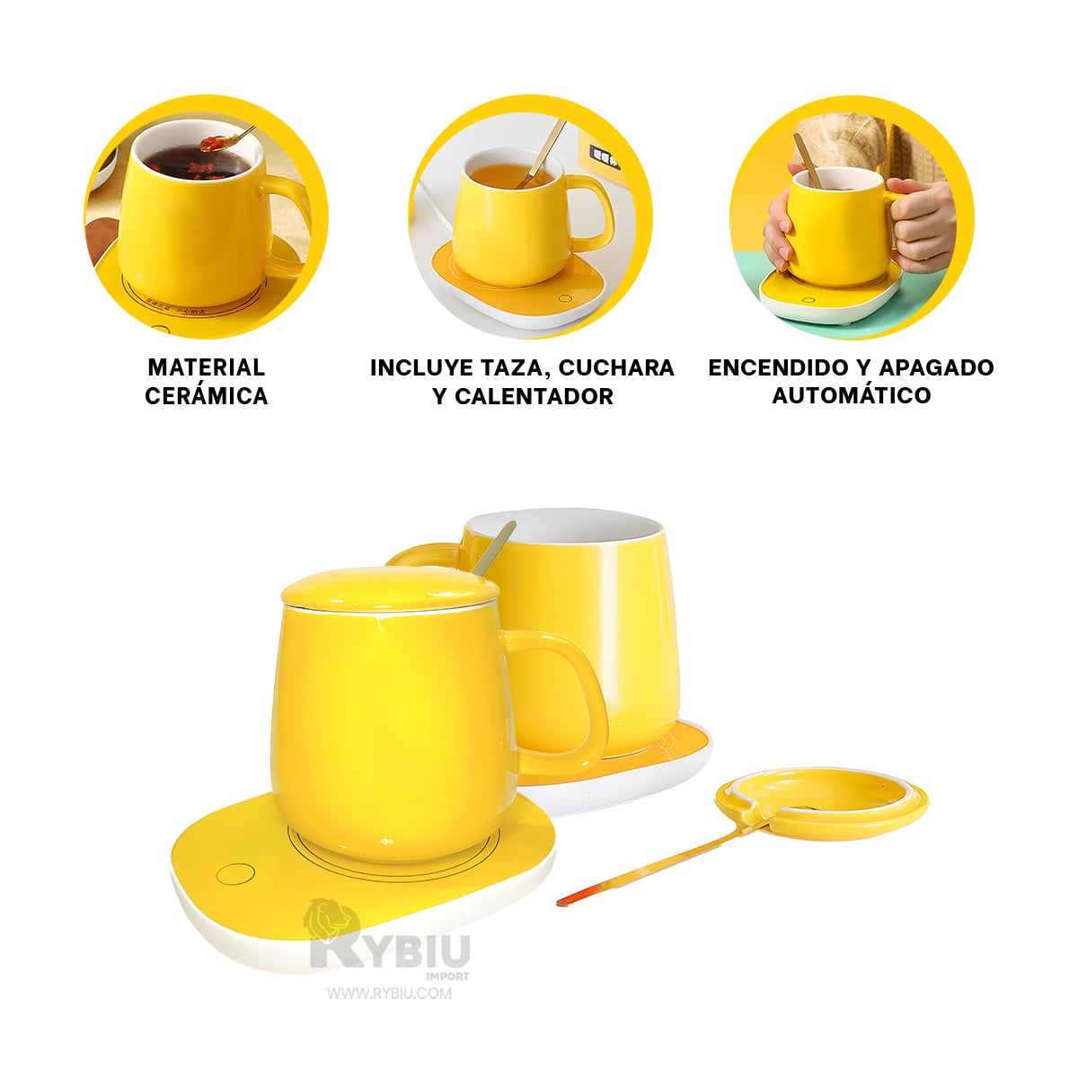 PACK RYBIU CO32261 PRACTICO CON TAPA COLOR AMARILLO+ BANDERITAS ADHESIVAS - 2
