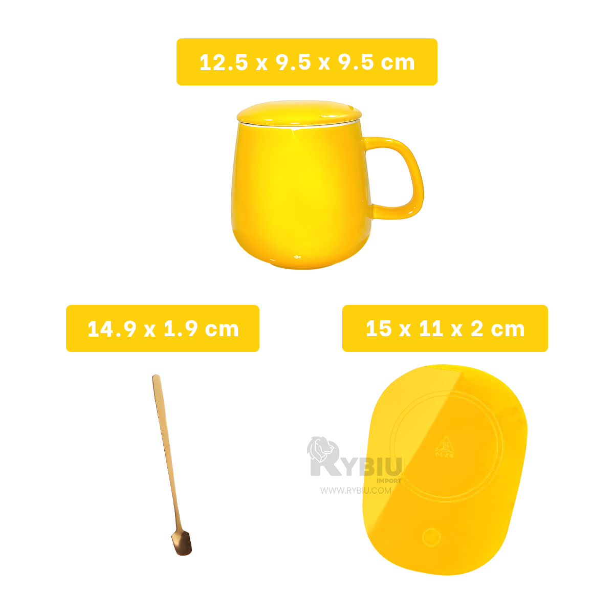 PACK RYBIU CO32261 PRACTICO CON TAPA COLOR AMARILLO+ BANDERITAS ADHESIVAS - 5