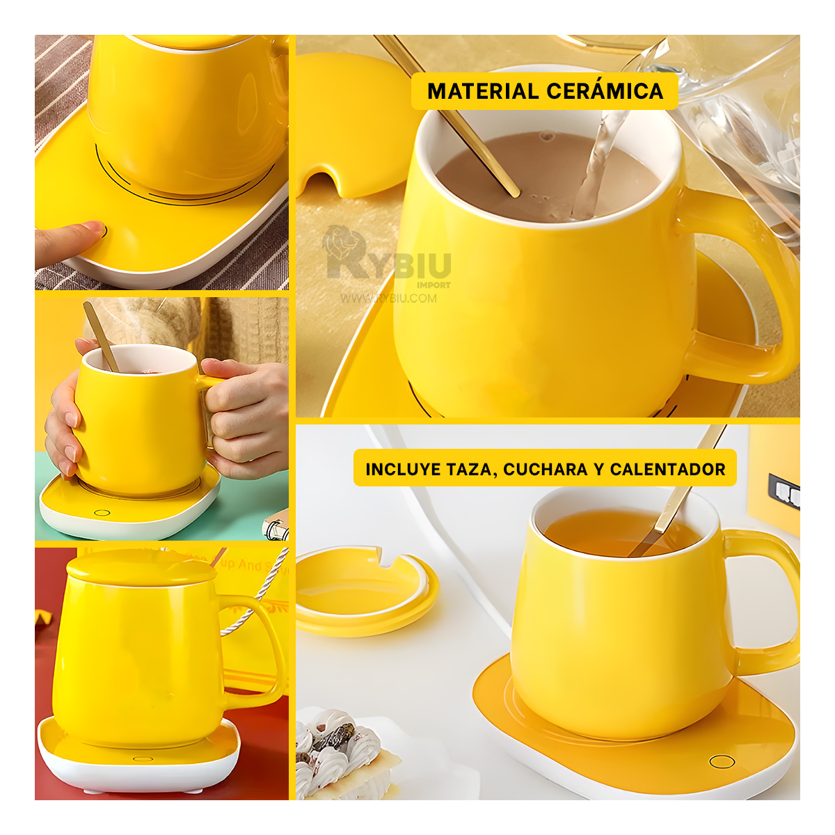 PACK RYBIU CO32261 BONITO EN COLOR AMARILLO+ REGALO LIGAS PARA PEINAR - 1