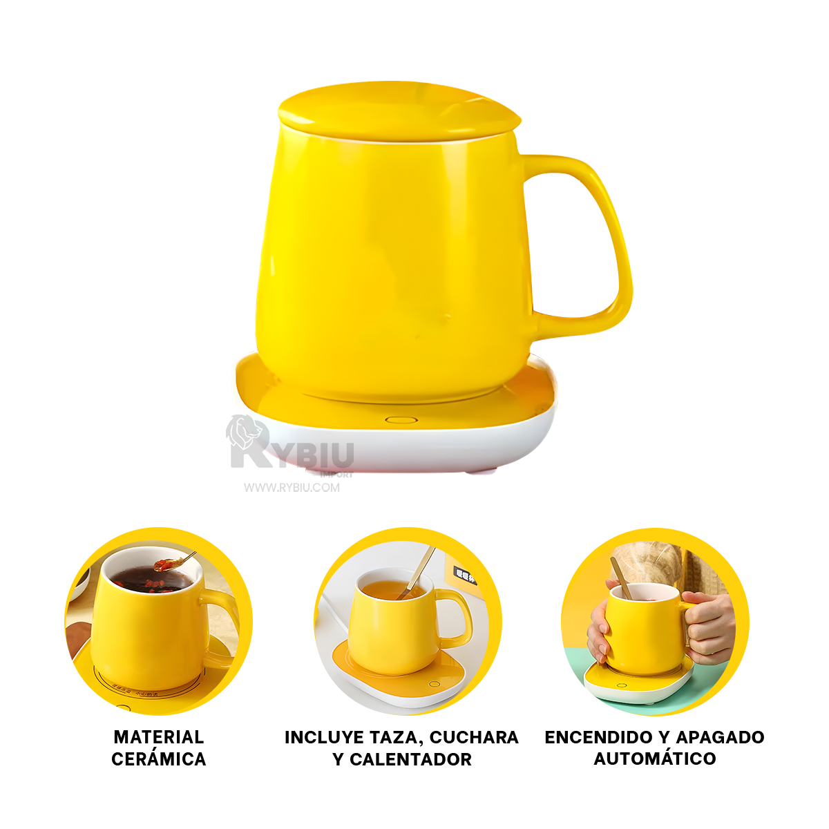 PACK RYBIU CO32261 BONITO EN COLOR AMARILLO+ REGALO LIGAS PARA PEINAR - 2