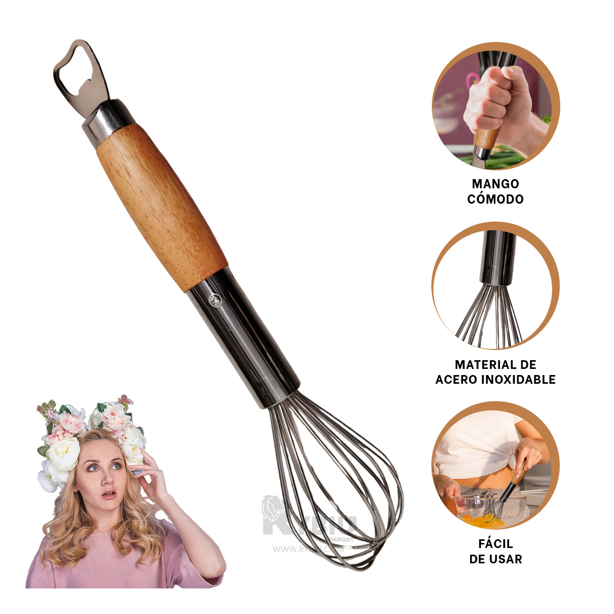 REMOVEDOR DE PUDIN EN PLATEADO Y+REGALO LIGAS PARA PEINAR - 1