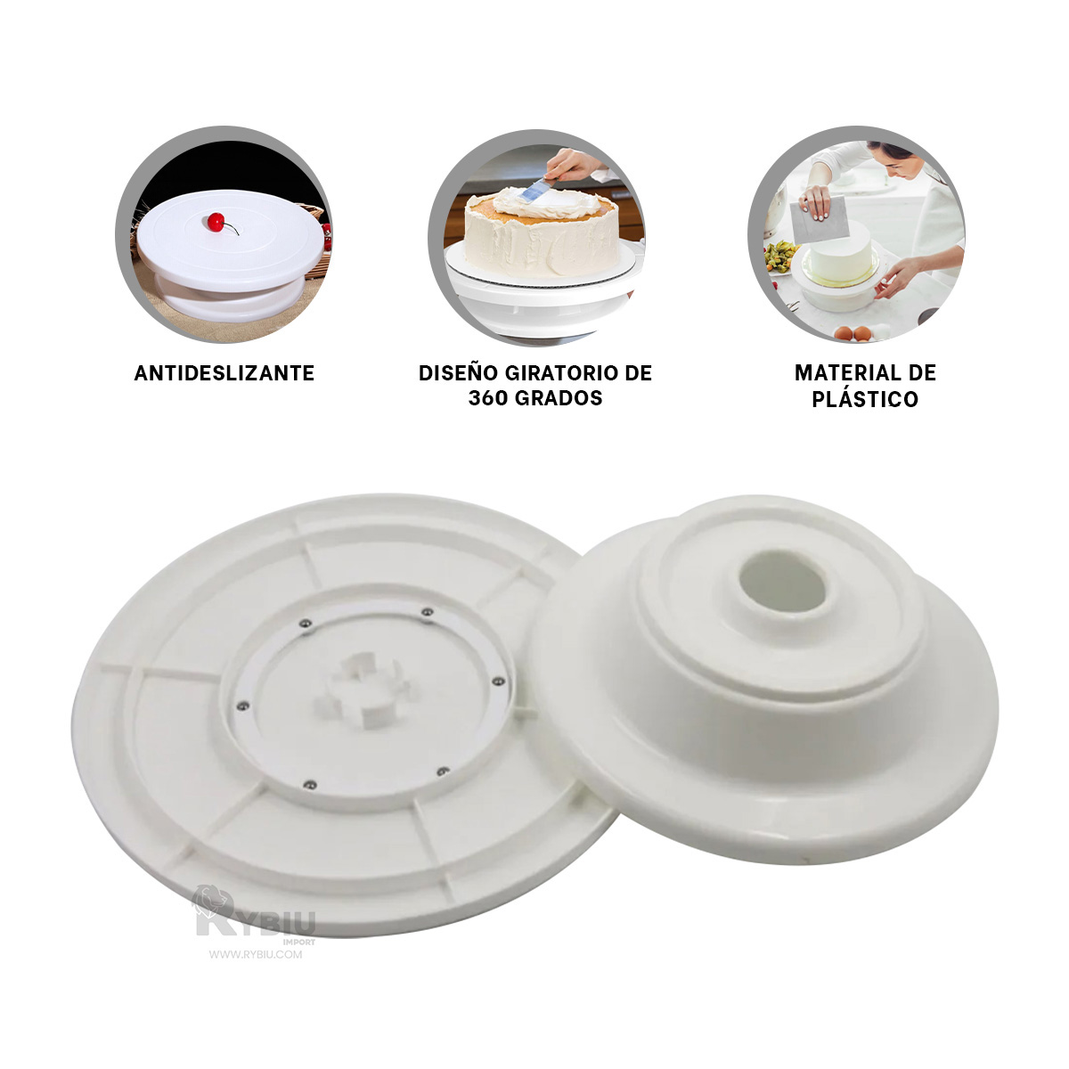 SET BASE RYBIU CO30363 BLANCO RESISTENTE PASTELES + PAPEL REGALO - 4