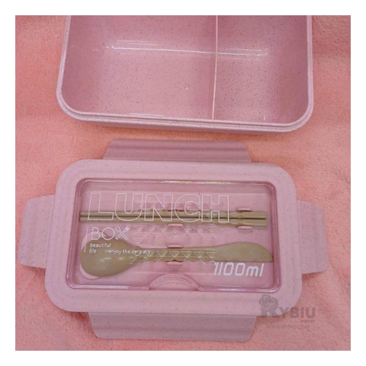RECIPIENTE DINAMICO PARA COMIDA RYBIU CO29590 ROSADO +GIFT MINIAGENDA - 1