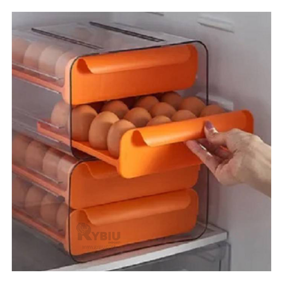 ESTANTE RYBIU CO30438 NARANJA PRACTICO DOBLE BANDEJA + REGALO STICKERS - 4
