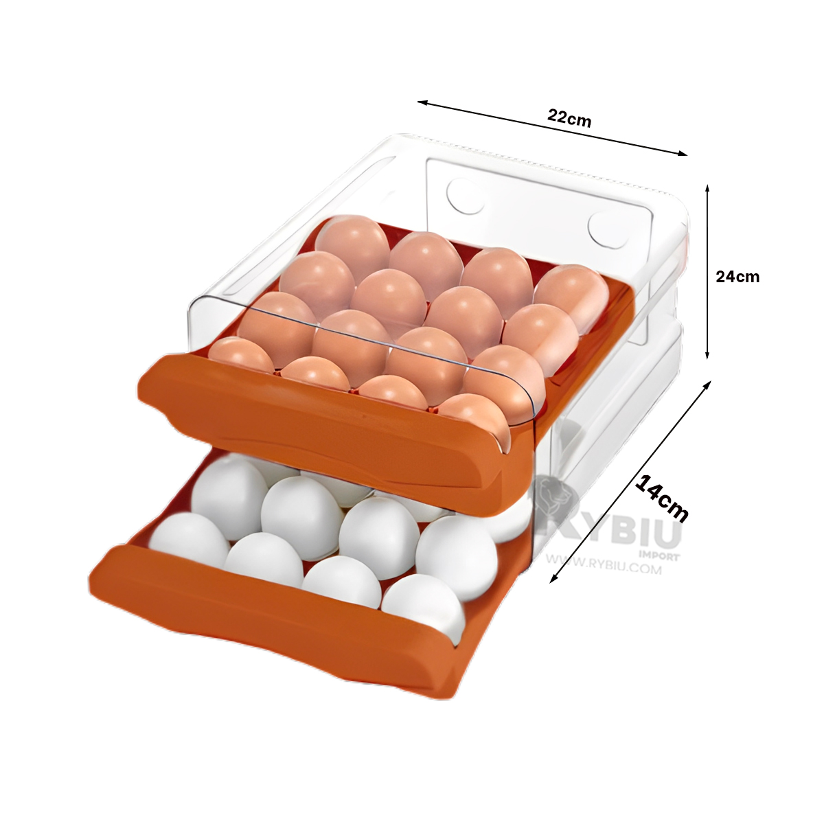 ESTANTE RYBIU CO30438 NARANJA PRACTICO DOBLE BANDEJA + REGALO STICKERS - 5