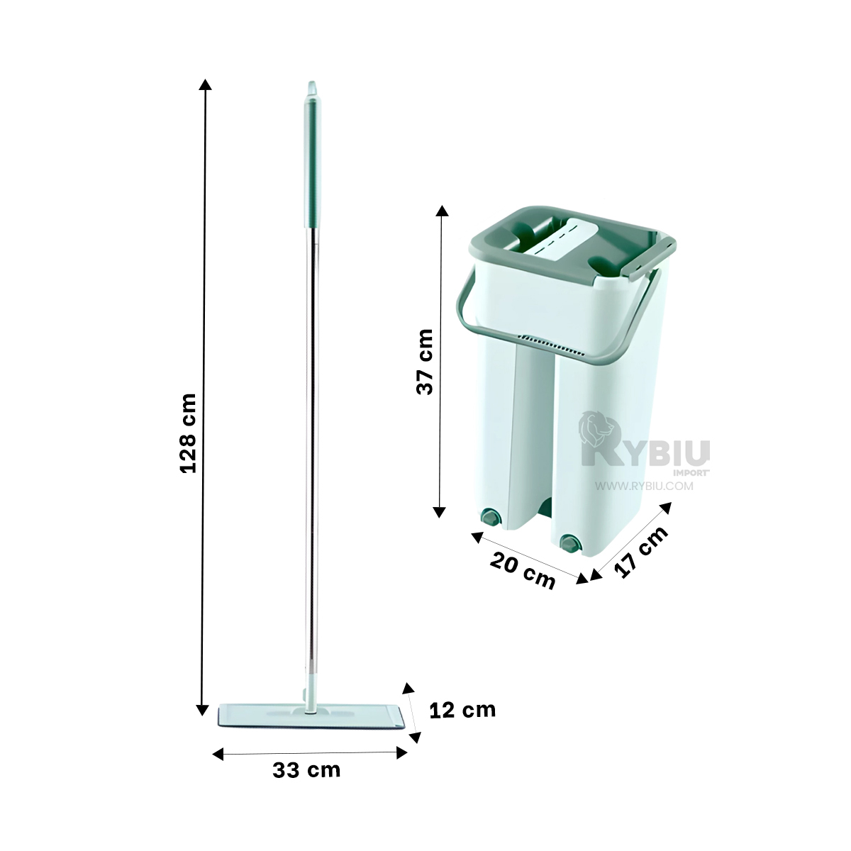 PORTÁTIL RYBIU HO32070 TRAPO LIGERO PISO VERDE + REGALO AGENDITA - 5