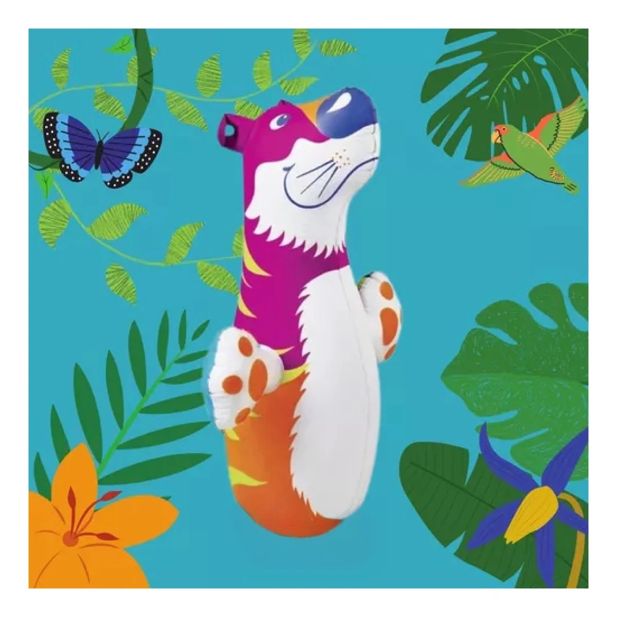 INFLABLE SEGURO Y JUGUETON DE DISEÑO TIGRE Y+REGALO STICKERS - 1