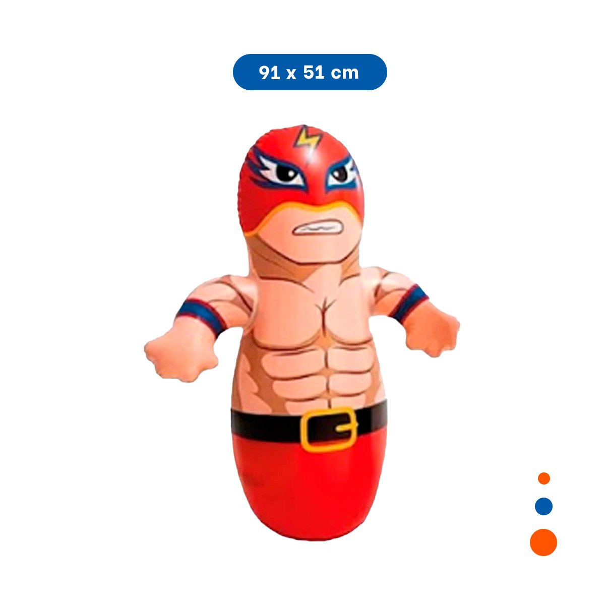 INFLABLE DE BOXEADOR 91CM X 51CM PARA LA SALA DE ESTAR Y+LIGAS REGALO - 4