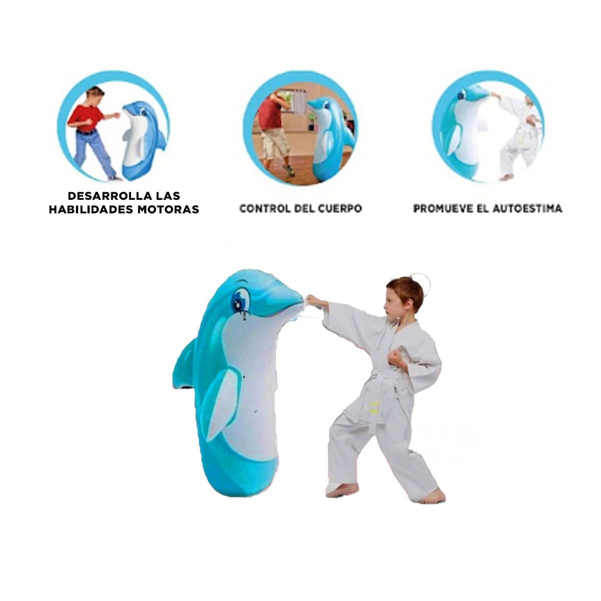 INFLABLE ATRACTIVO CON DISEÑO DE DELFIN Y+GIFT MINIAGENDA - 4