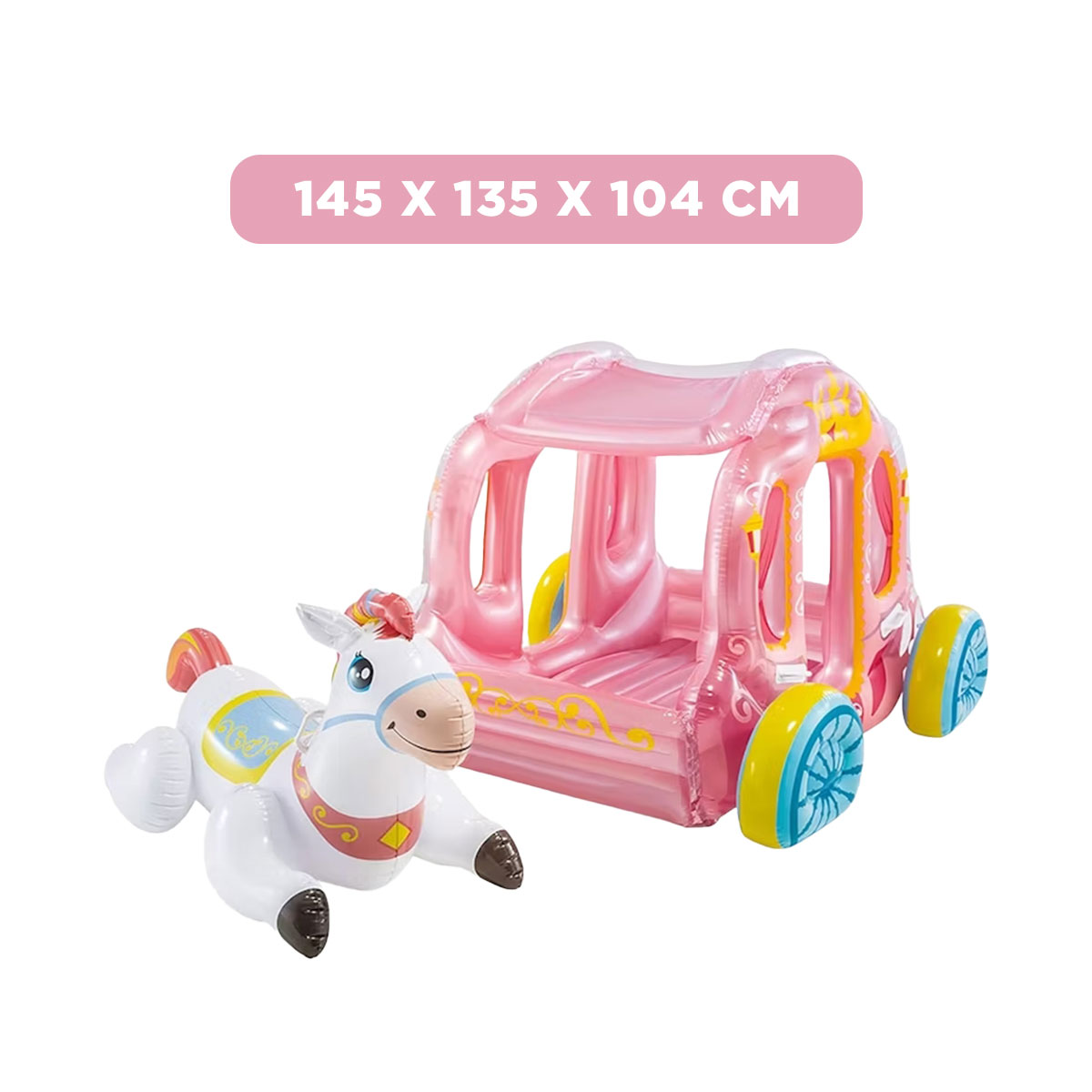 CARRUAJE RYBIU COLORIDO INFANTIL ROSADO + PAPEL DE REGALO - 5